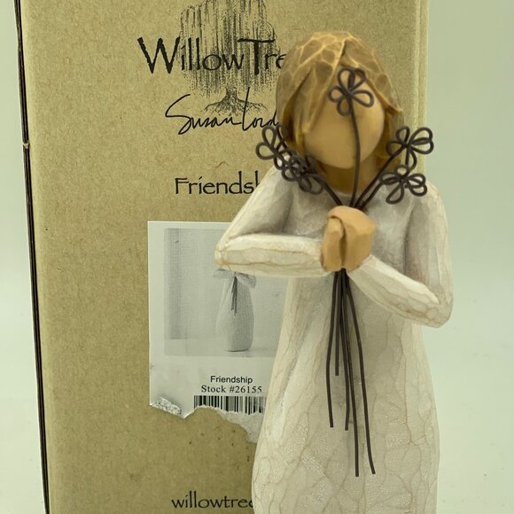 Willow Tree Friendship Figure Demdaco 26155 Boxed + Thinking of You Greet Card - Picture 3 of 14